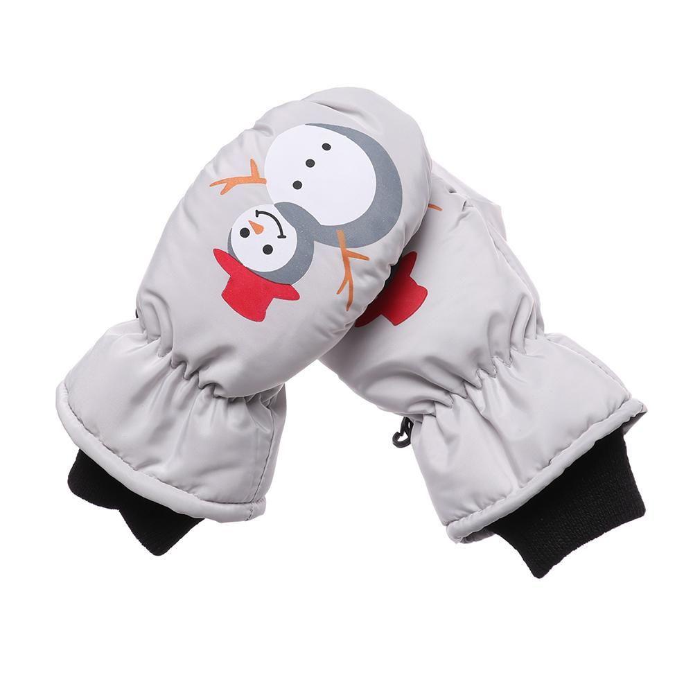 Găng Tay Trượt Tuyết Họa Tiết Hoạt Hình Chống Trượt Cho Bé 0-5 Tuổi