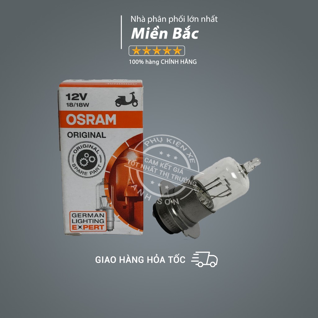 [SIÊU SALE] Đèn pha dây tóc siêu sáng OSRAM chính hãng 12V-18W tiết kiệm điện dùng cho Dream, Wave Alpha,...