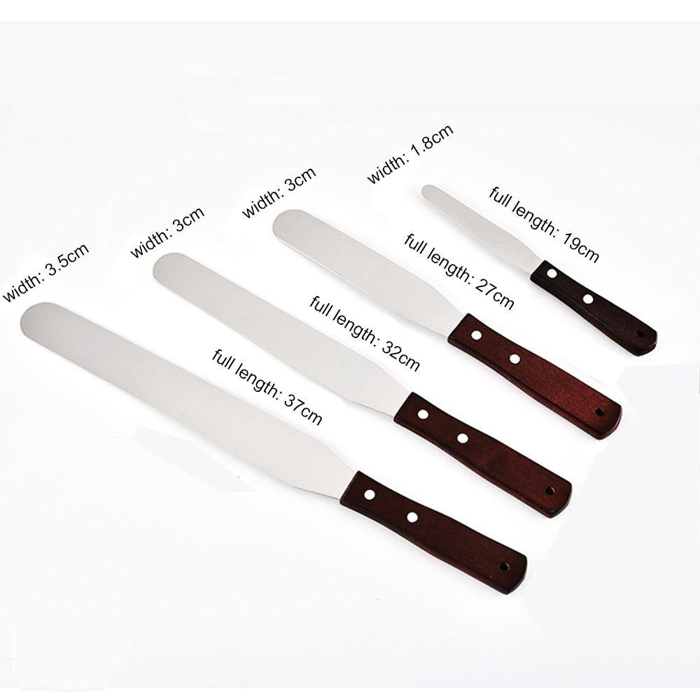 LEISURE Dao Chà Láng Bánh Kem Bằng Thép Không Gỉ 4 / 6 / 8 / 10 Inch