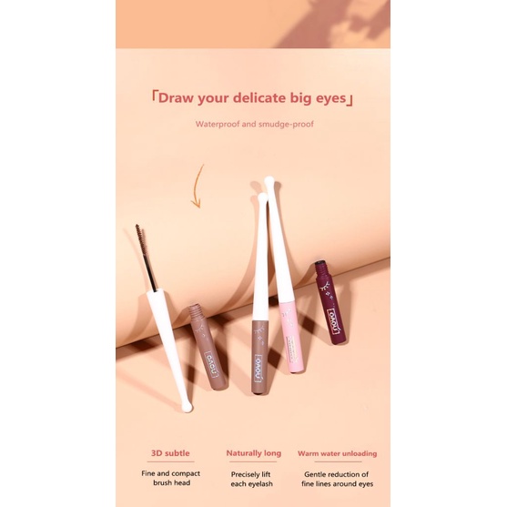 Mascara Trang Điểm Lông Mi Màu Nâu Đen Chống Nước Lâu Trôi Hiệu NOVO | BigBuy360 - bigbuy360.vn