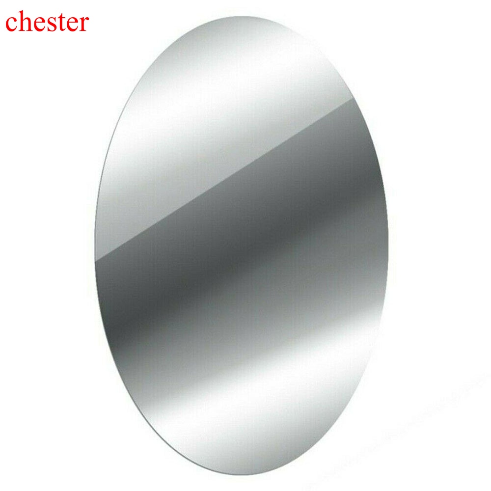 Gương dán tường hình bầu dục tự dính dành cho trang trí phòng tắm