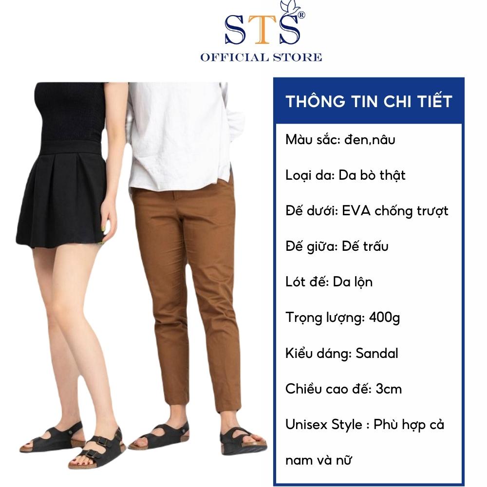 Giày Sandal quai ngang Birken đi biển quai hậu đế trấuhàng cao cấp xuất khẩu ST02