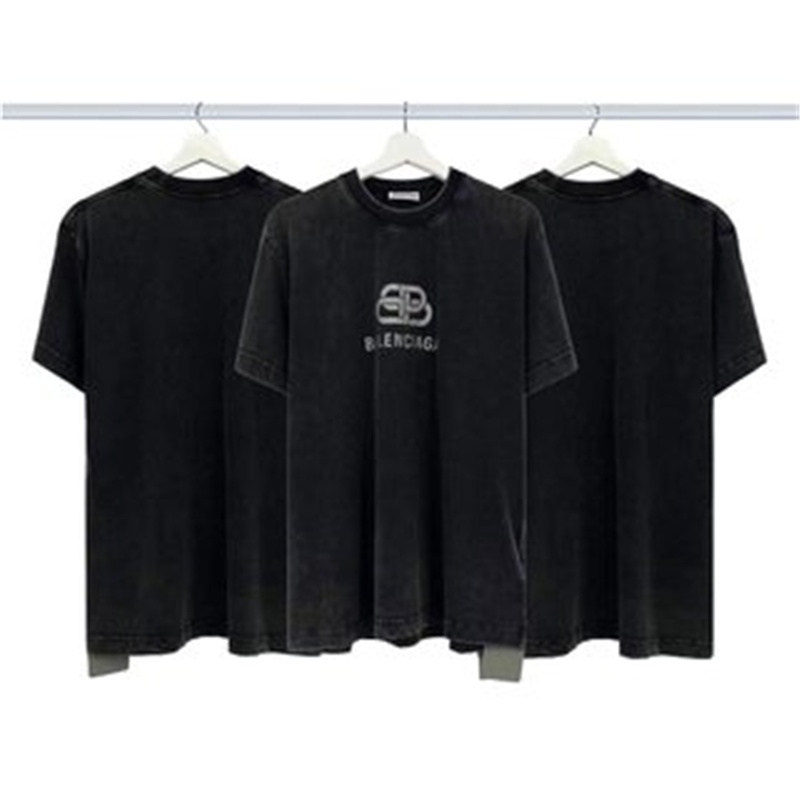Balenciaga Áo Thun Tay Ngắn Cổ Tròn In Chữ Thời Trang Dành Cho Nam Và Nữ