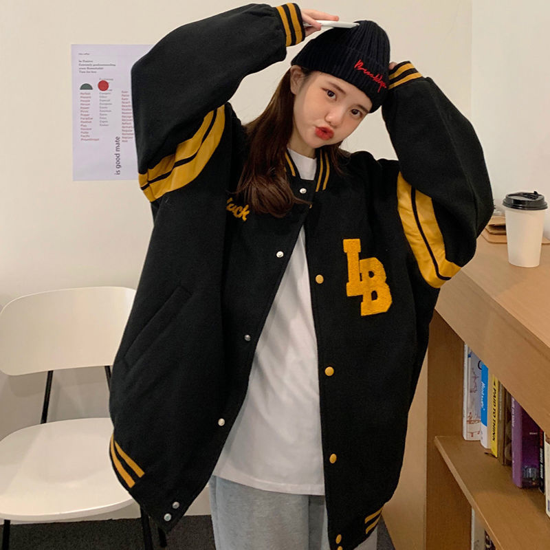 Áo Khoác Bóng Chày Form Rộng Phong Cách Hàn Quốc Cho Nữ | BigBuy360 - bigbuy360.vn