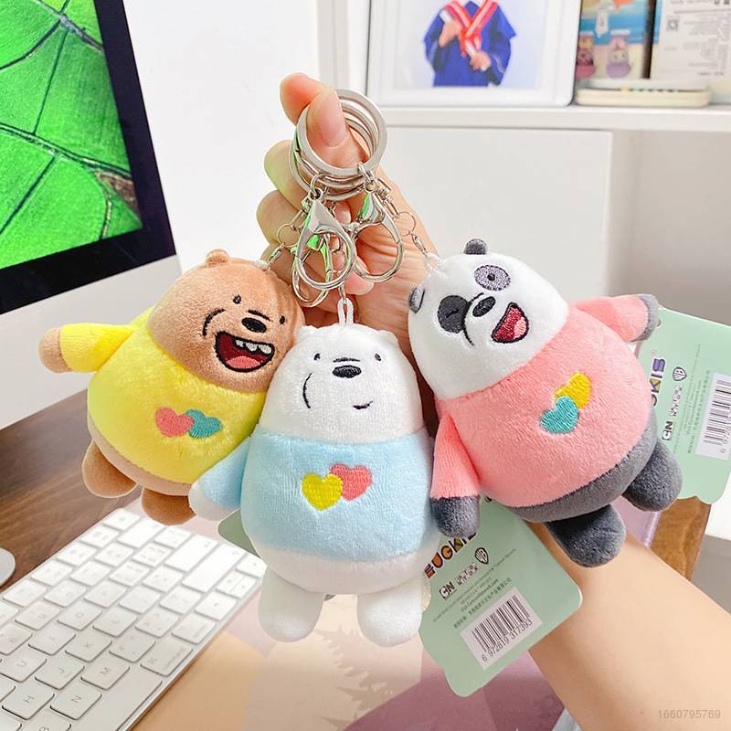 Móc Khóa Hình Gấu Bông YB2 We Bare Bears Dễ Thương BY2