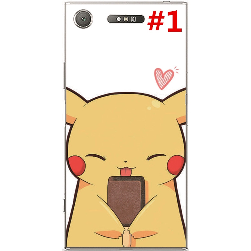 Ốp điện thoại từ tpu mềm họa tiết pikachu cho Sony Xperia L1 /L2 /L3 /XA1 /XA Ultra/C6