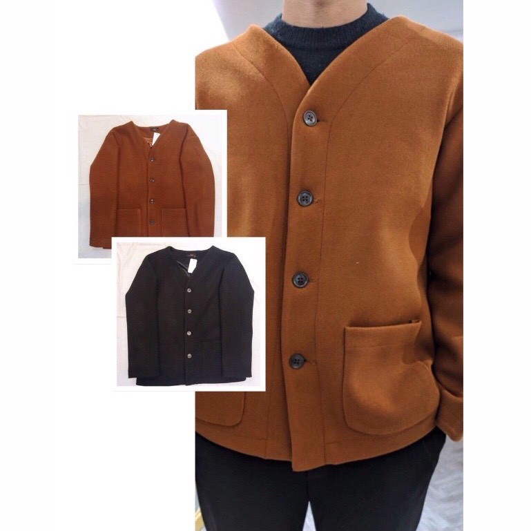 Áo khoác dạ dáng cardigan form hàn quốc. Áo dạ 2 lớp dày dặn