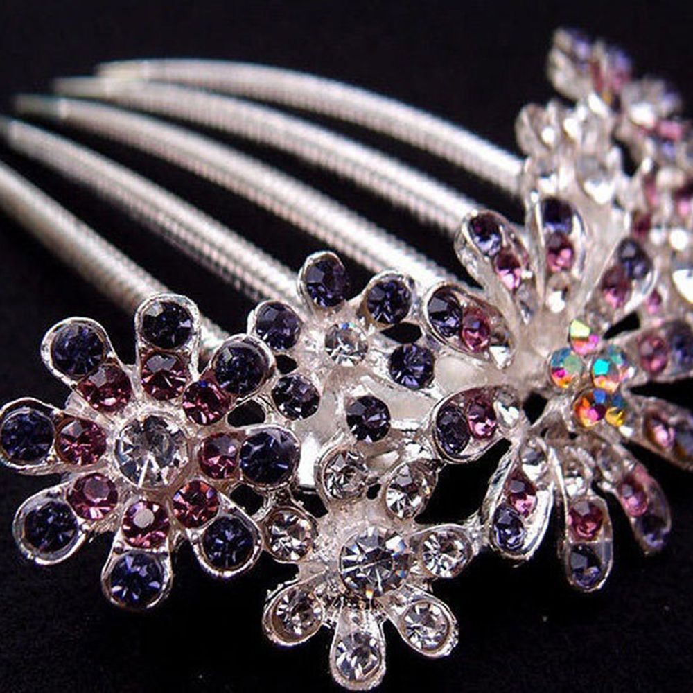 Trâm cài tóc hình hoa sang trọng thời trang cho cô dâu