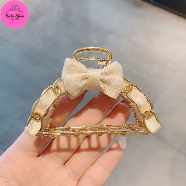 [LOẠI ĐẸP- GIÁ RẺ] Kẹp Tóc HiChi Hình Nơ Điệu Đà Sang Chảnh