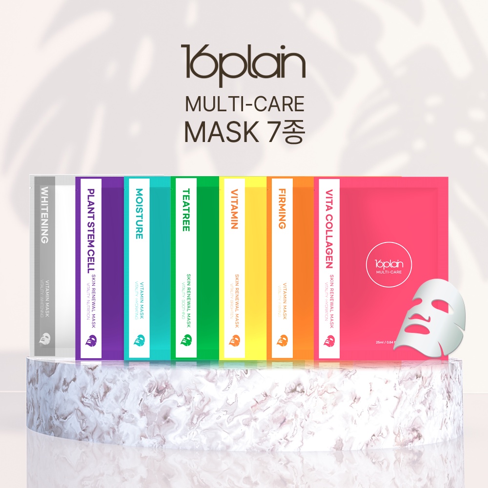 Mặt nạ ngừa lão hóa, trẻ hóa da 16plain Multi-care Vita Collagen Skin Renewal Mask 25ml