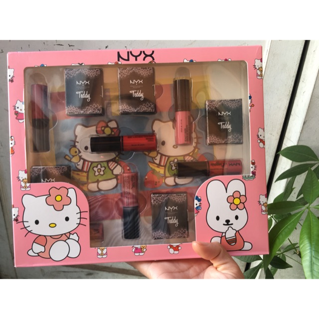 Set son kem lì và phấn mắt 12 món Nyx siêu đẹp