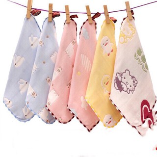 Sét 5 Khăn sữa, khăn mặt sợi tre cao cấp 6 lớp cho bé