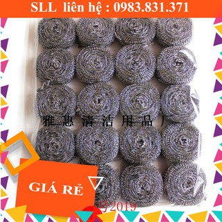 [GIÁ SỐC] Giẻ sắt cọ xoong nồi dạng búi tròn ( 20 CÁI / TÚI )