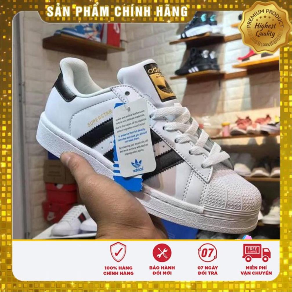 giày adidas superstar (tem vàng) - bh12