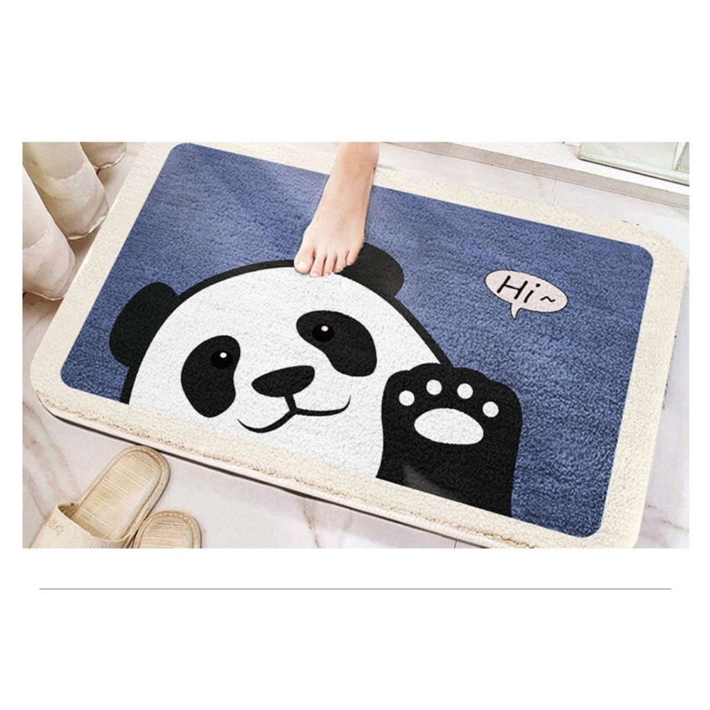 Thảm lau chân 3D lông cừu thấm hút tốt,kích thước 40x60cm