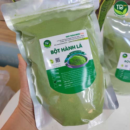 Bột Hành Lá Nguyên Chất Sấy Lạnh, nguyên liệu giúp cho món ăn thêm đậm đà - 100g/250g/500g