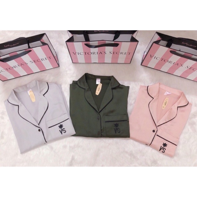 Bộ ngủ pijama lụa quần dài victoria | BigBuy360 - bigbuy360.vn