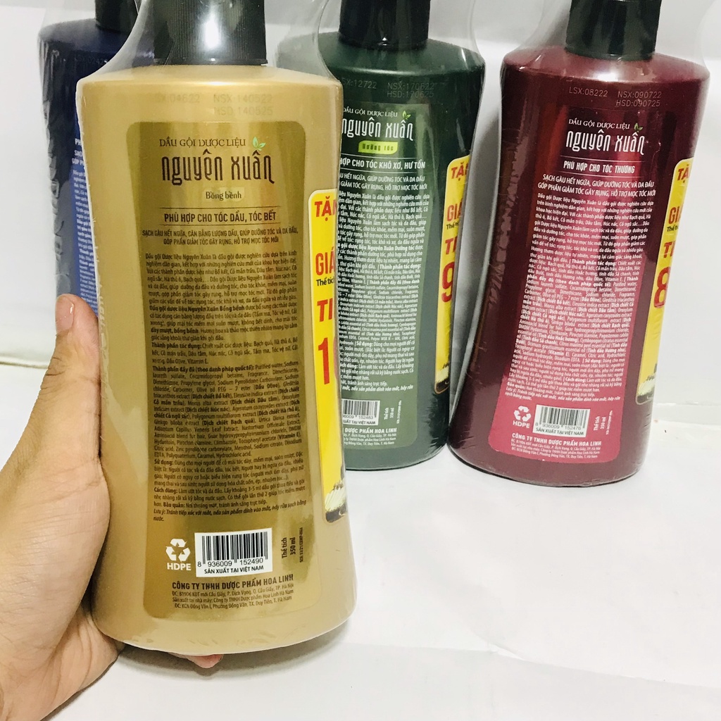 Dầu gội Nguyên Xuân Bồ Kết Dưỡng tóc Sạch gàu Giảm gãy rụng hương thơm ngát 350ML