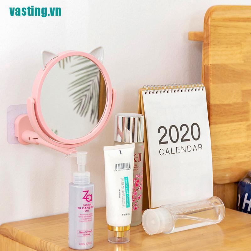 V☆Gương Trang Điểm Gấp Gọn Gắn Tường Không Cần Khoan
