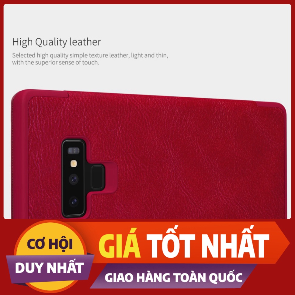 Bao Da Da Bò Cho Samsung Galaxy Note 9 hiệu Nillkin Qin Có Ngăn Đựng Thẻ - Hàng Chính Hãng