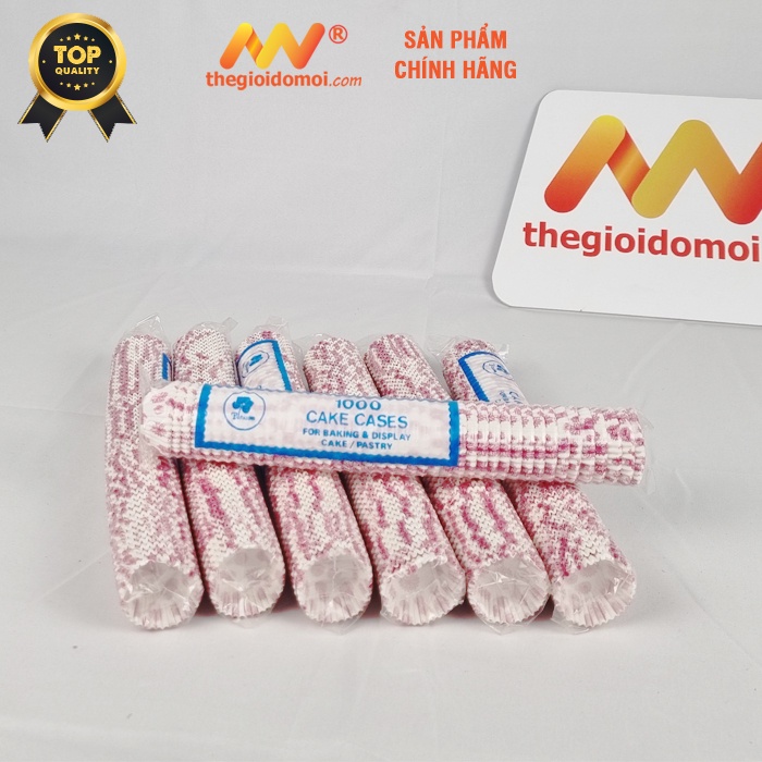 Chén giấy hoa văn làm bánh, nướng bánh, trang trí bánh nhiều hoa văn màu sắc đường kính 6cm - 1000 cái