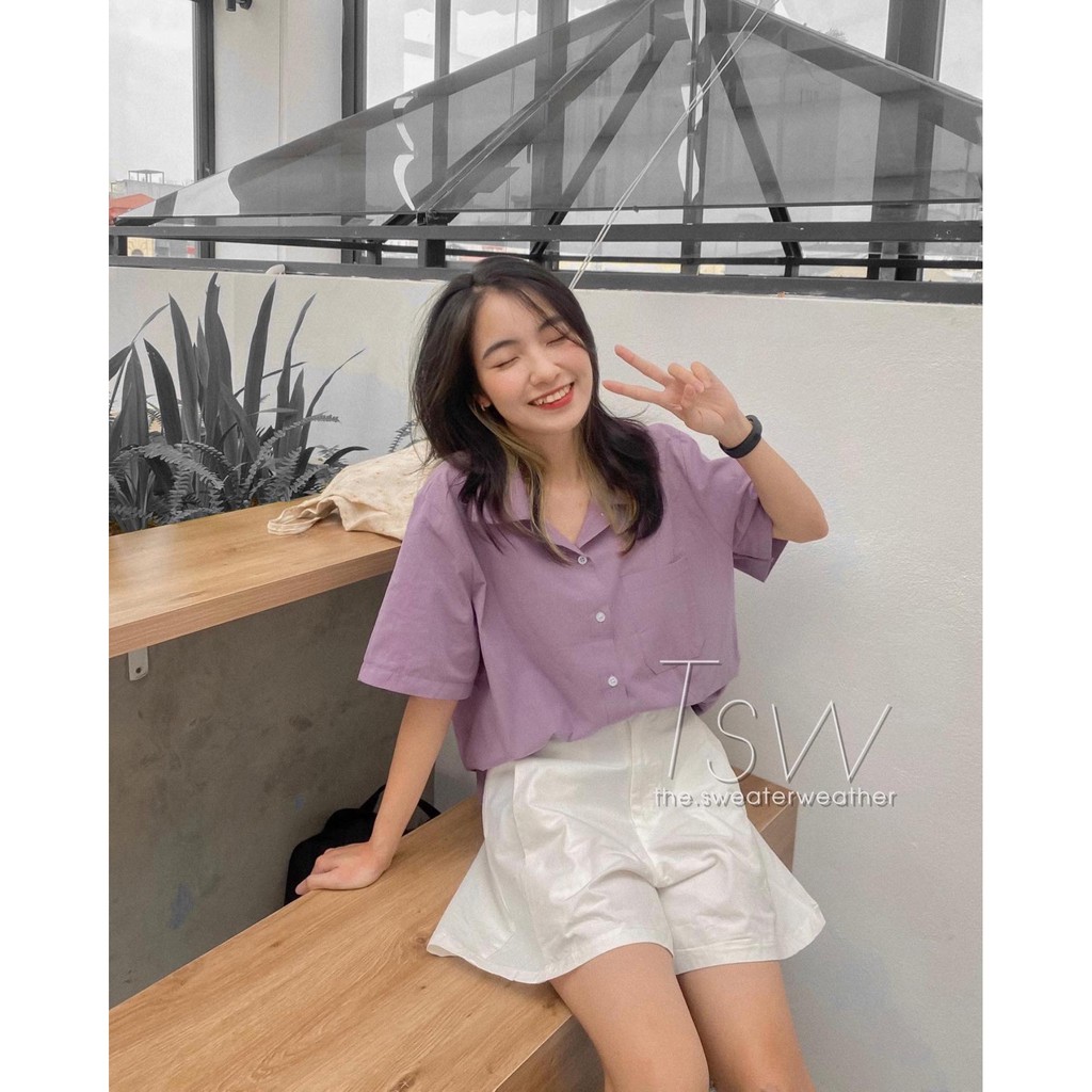 [Mã WASKT304 giảm 15% tối đa 30K đơn 99K] Áo sơ mi pijama chất thô tay lỡ 4 màu (Ảnh thật) | BigBuy360 - bigbuy360.vn