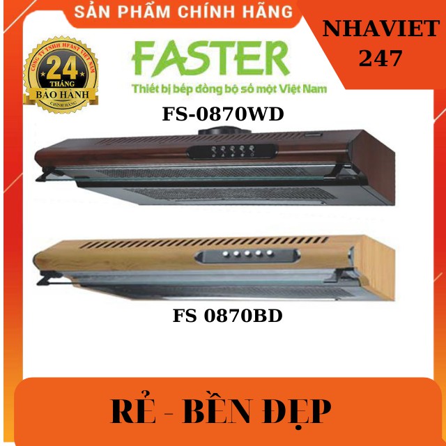 Máy Hút Mùi Nhà Bếp Faster  FS 0870BD-0870WD-70cm,Điều Khiển Cơ- Dáng Cổ Điển -Hút Khỏe - Chạy Êm -BH 24T- Chính Hãng