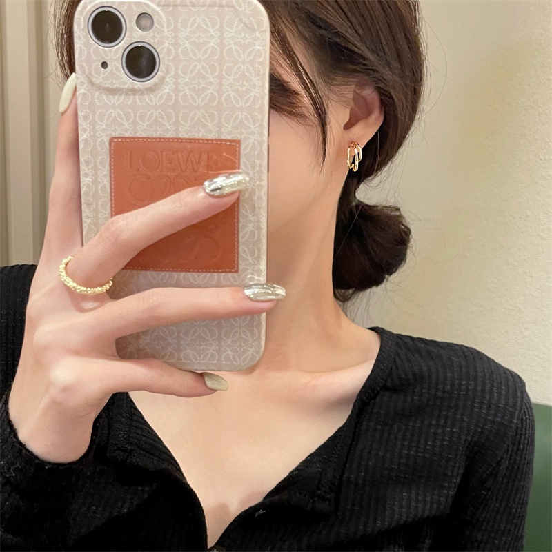 Khuyên Tai Kim Bạc S925 2022 Kiểu Dáng Cá Tính Phong Cách Mới Cho Nữ F681