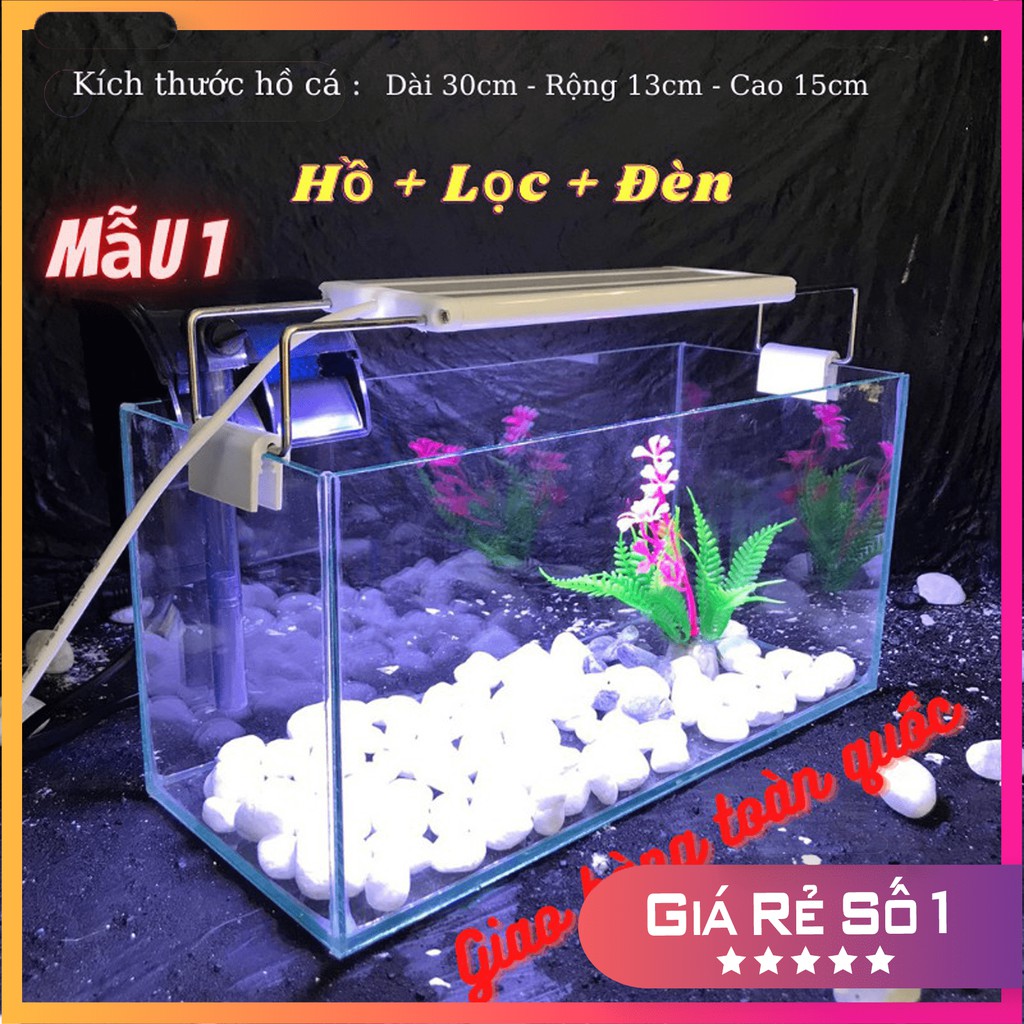 Bể Cá Mini Combo Đầy Đủ Phụ Kiện Dành Cho Nuôi Cá Mini Để Bàn 30Cm Lựa Mẫu  | Shopee Việt Nam