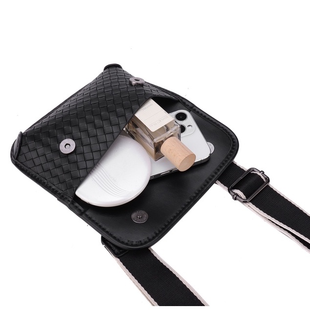 Túi tự đan da nam nữ HALA túi handamde đeo chéo thời trang nam nữ phong cách đeo vai unisex