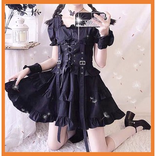 [Sẵn Hàng]♥️Đầm,Váy Gothic Lolita(ảnh thật)Fzsize dưới 55kg Loli
