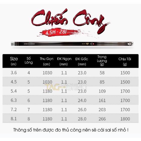 Cần Tay Gama FX Chiến Công tag fishing