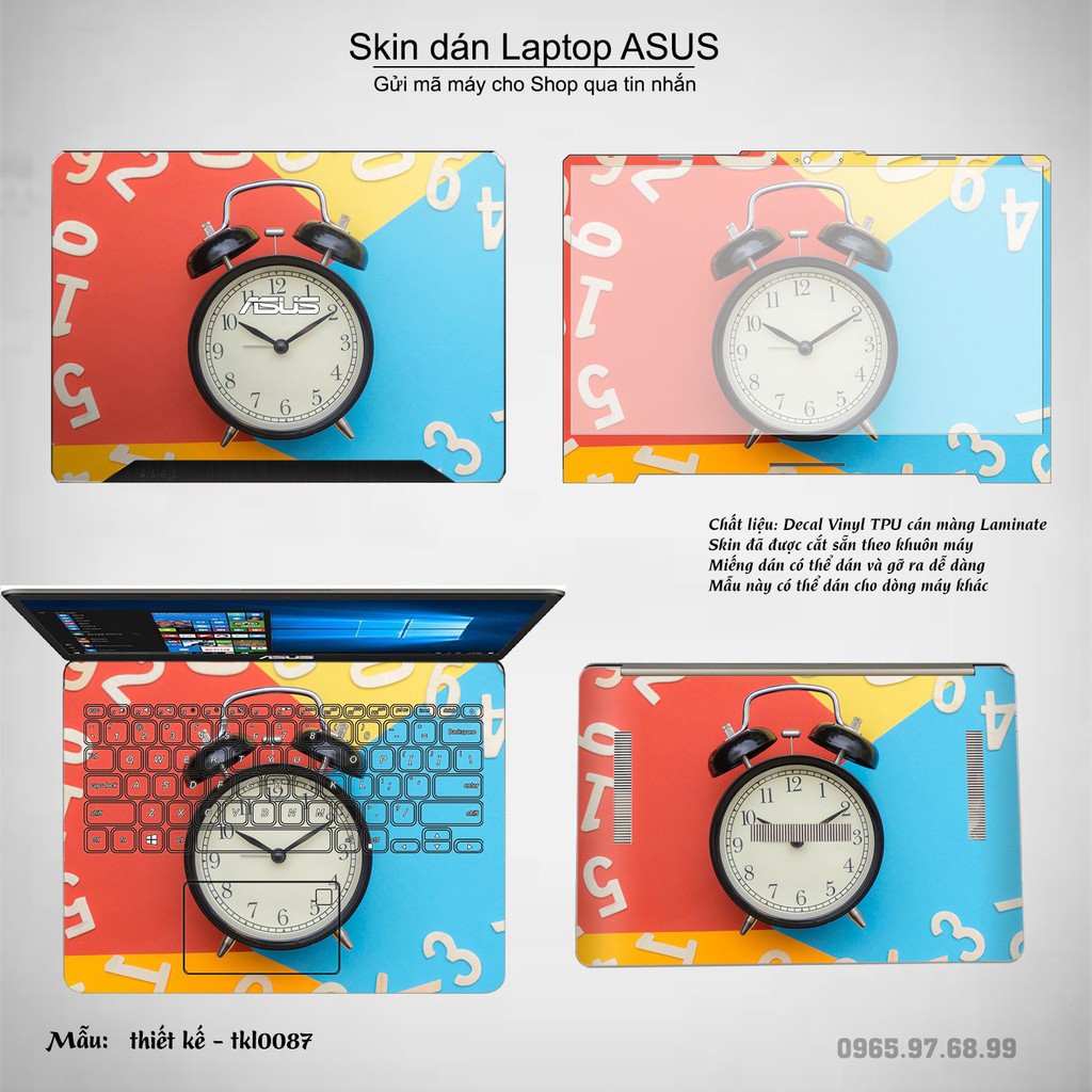 Skin dán Laptop Asus in hình thiết kế (inbox mã máy cho Shop)
