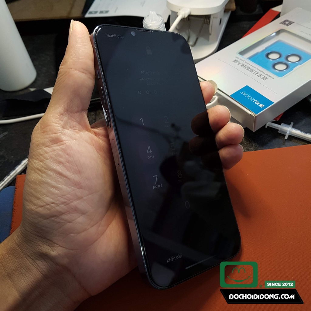 Dán cường lực chống nhìn trộm IPhone 13 Pro Max Mini Zacase Anti Spy full màn hình