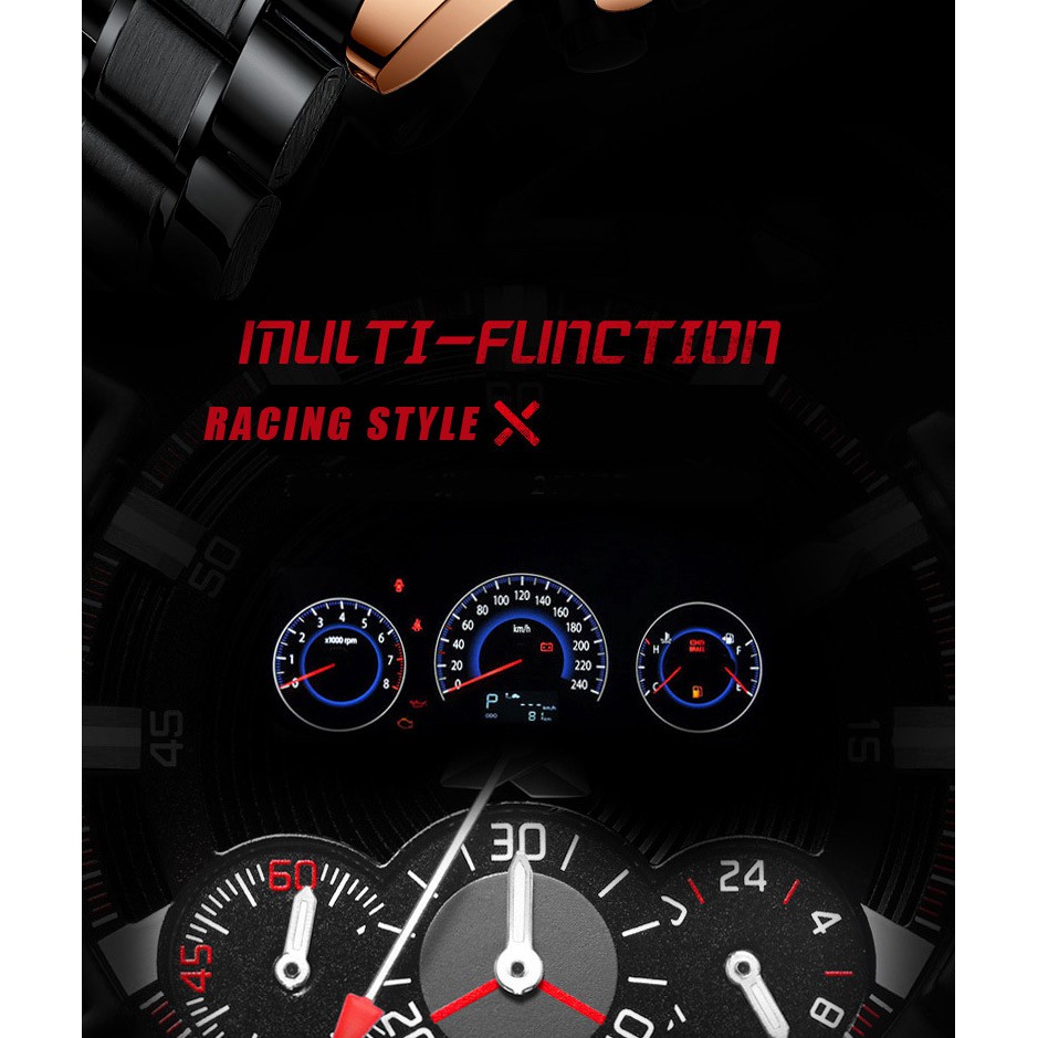 Đồng hồ nam chính hãng, đồng hồ đeo tay nam FNGEEN dây thép, dây kim loại cao cấp, sang trọng, phong cách thể thao