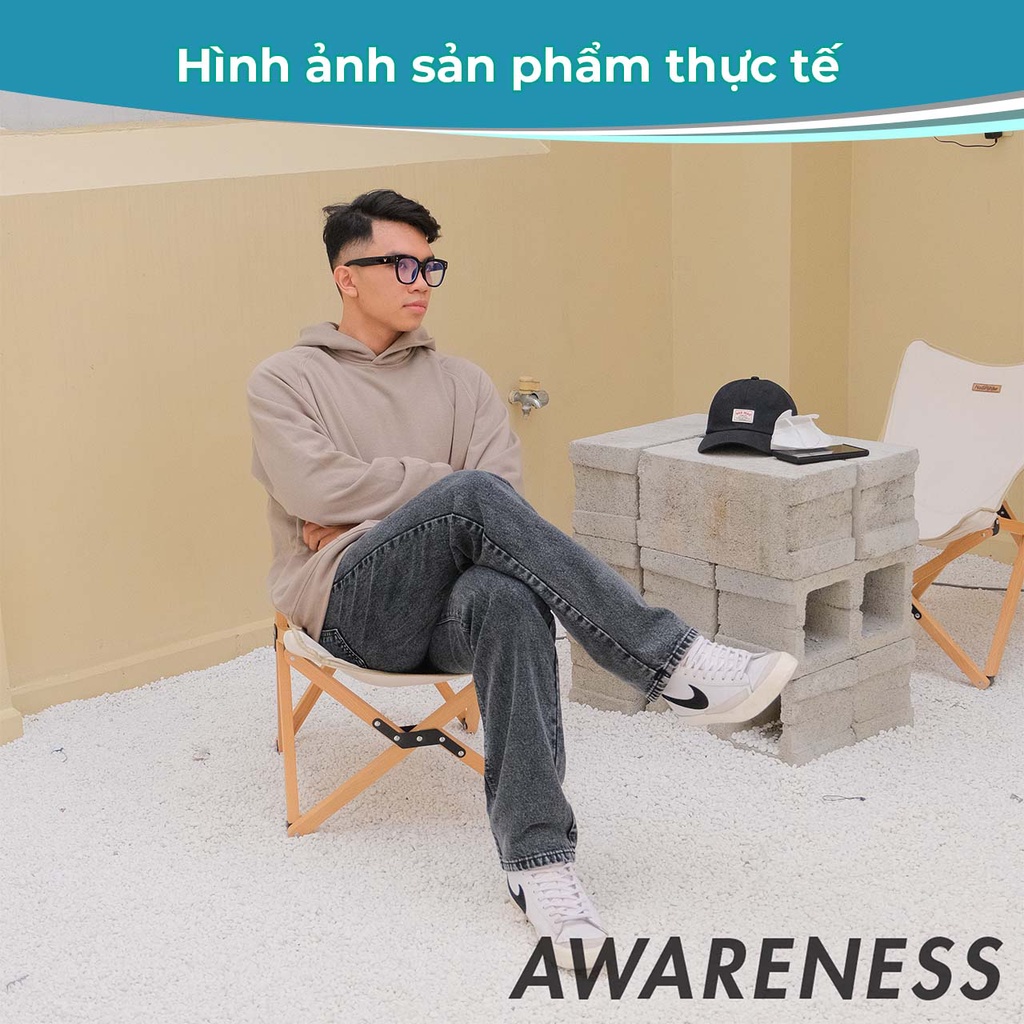 Quần jean nam ghi xám baggy ống rộng chất denim dày dặn dễ phối đồ phong cách Hàn Quốc J30 - jean baggy AWARENESS
