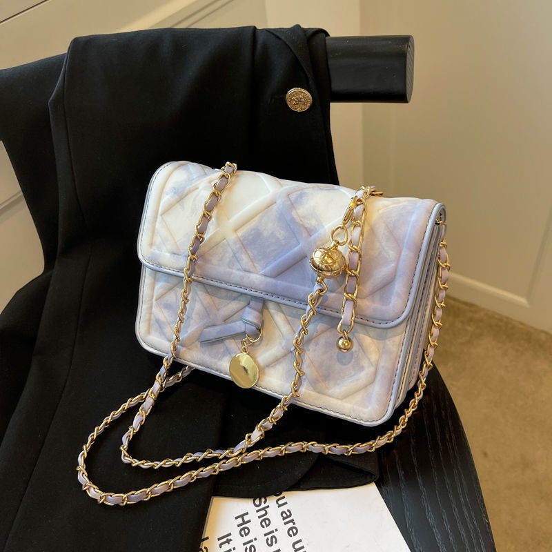 Túi Đeo Chéo Phối Dây Xích Thời Trang Mùa Hè 2022 Dành Cho Nữ