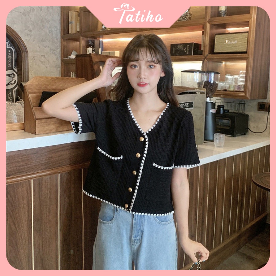 [Hàng Xịn, Giá Tốt]  ] Áo Kiểu  Cổ Chữ V, Dáng Rộng Thiết Kế Trẻ Trung Thời Trang Dành Cho Nữ Hottrend - Mã AK007