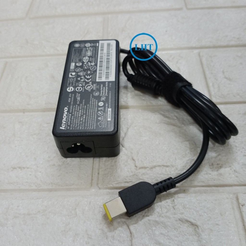 Sạc Laptop Lenovo 20V - 2.25A (45W) chân vuông USB - màu Đen