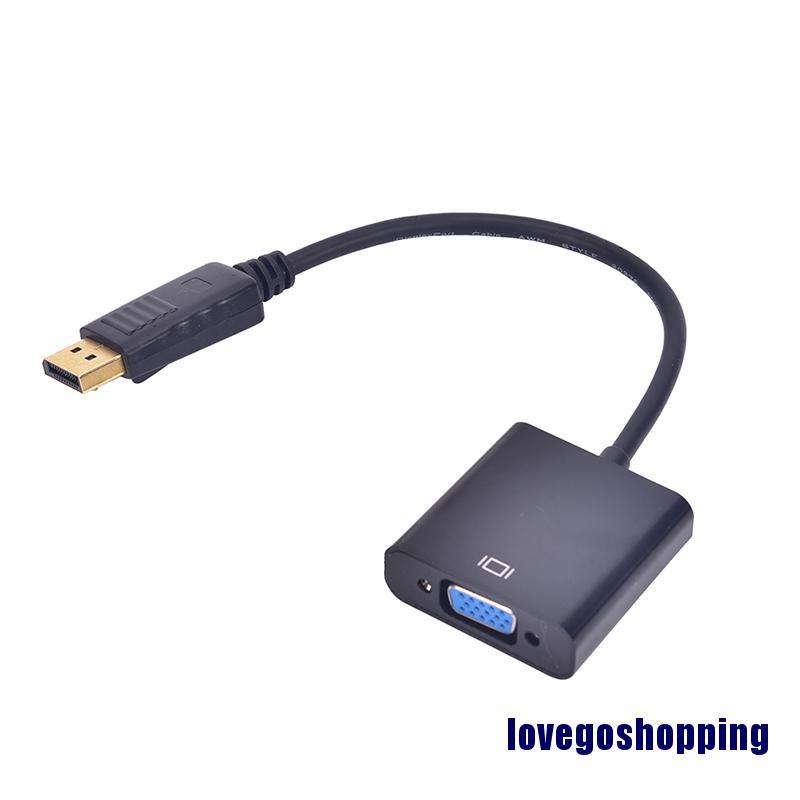 Displayport DP Male To VGA Female Adapter Display Port Cable Converter Black