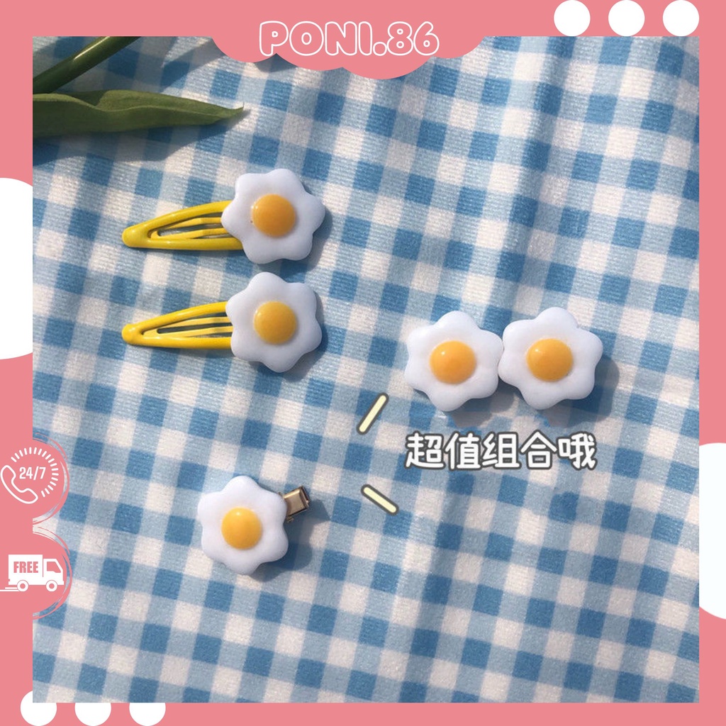 Kẹp tóc hình trứng phô mai đáng yêu dành cho các bé