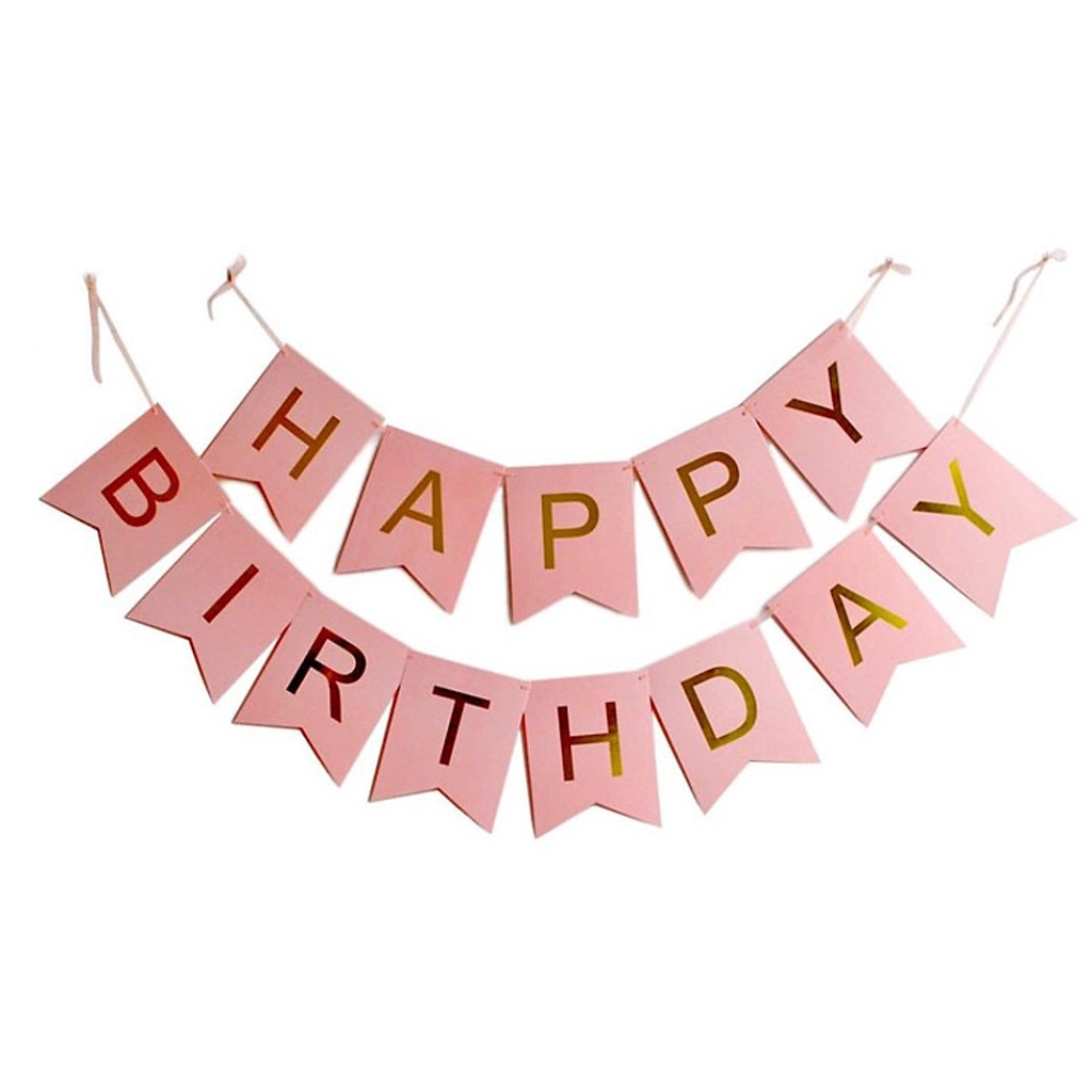Dây chữ HAPPY BIRTHDAY trang trí sinh nhật dài 2m nhiều màu sắc