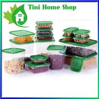 Bộ 17 Hộp Đựng Thực Phẩm Đa Năng: An Toàn, Tiện Lợi, Nhựa Cao Cấp - Tini Home Shop