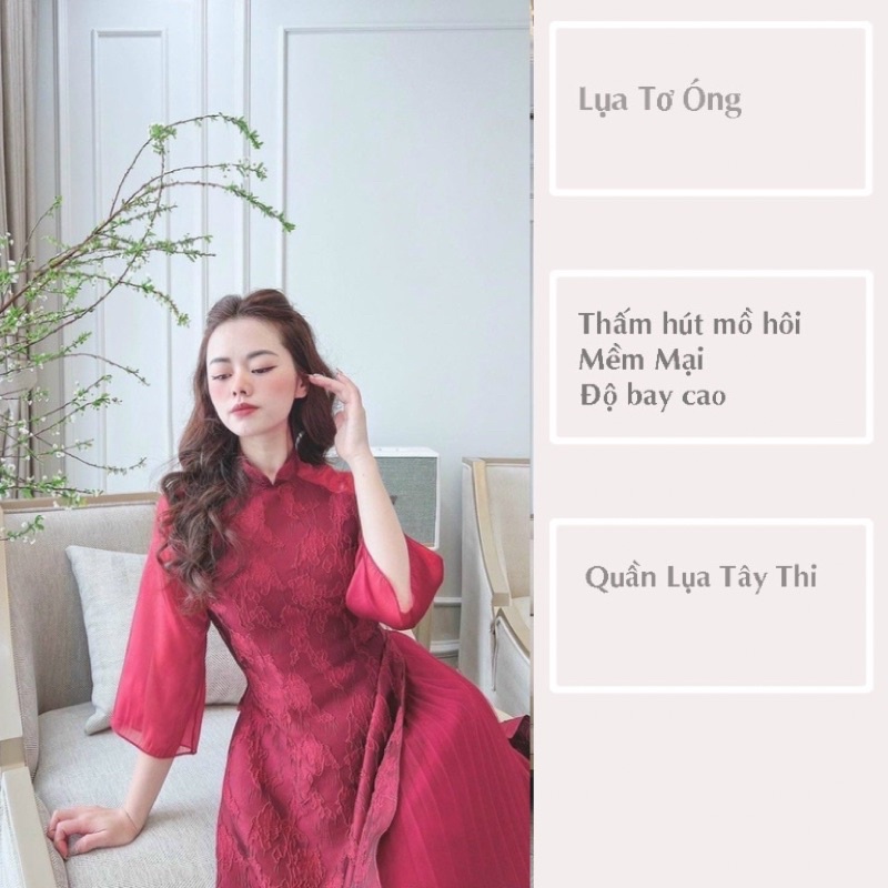 ÁO DÀI CÁCH TÂN NỮ 4 TÀ VÂN HI CHÂN VÁY XÈO