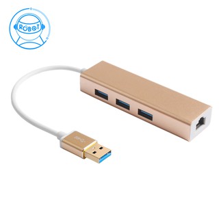 Hub kết nối internet với giác cắm và 3 cổng USB 3.0 và 1 cổng RJ45 dùng cho máy tính Macbook