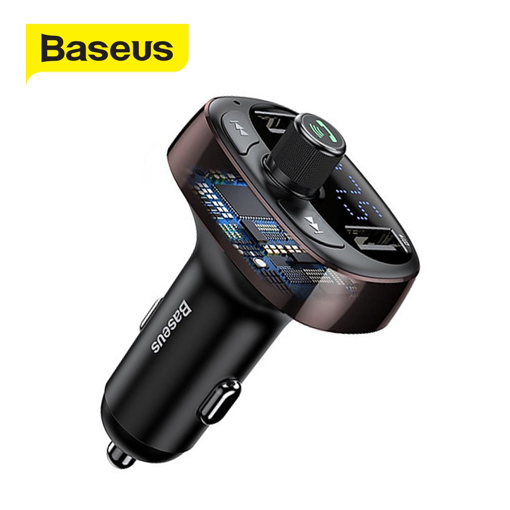 Dock sạc nghe nhạc trên xe hơi Baseus S09A T-Typed Wireless MP3 Car Charger (hỗ trợ nghe nhạc và đàm thoại)