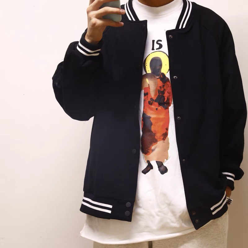 Áo khoác nỉ Streetwear nam nữ phối viền, Áo bomber jacket - nam nữ thu đông - PANDO AB060