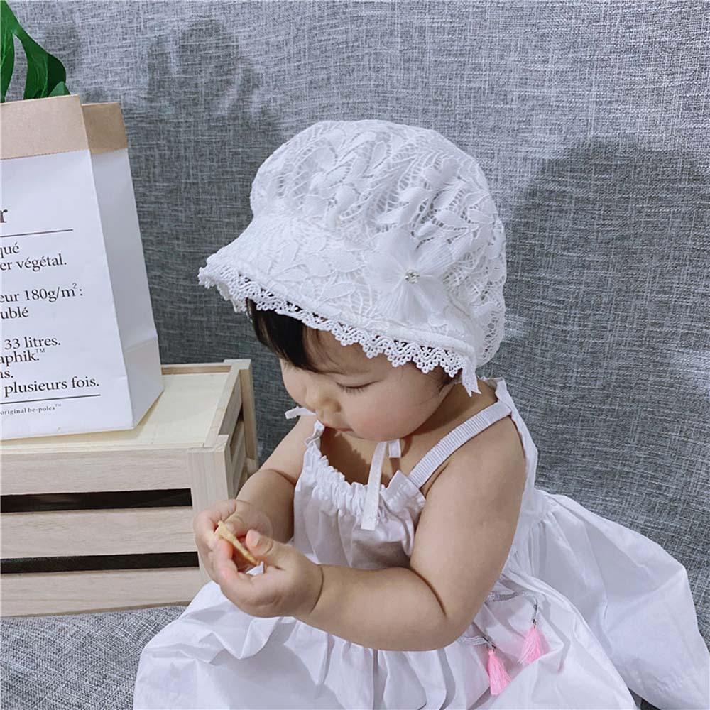 Mũ Chống Nắng Phối Ren Kiểu Công Chúa Dễ Thương Xinh Xắn Cho Bé Gái 0-1 Tuổi