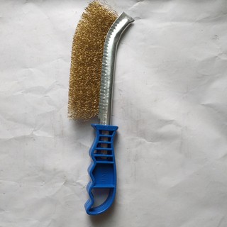 Bàn chải sắt đánh rỉ cán xanh đỏ