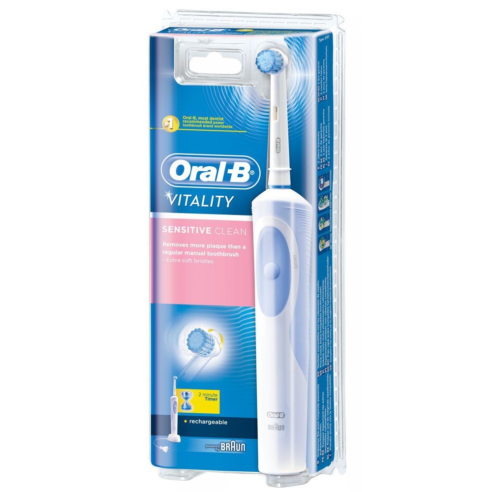 ORAL B VITALITY PRECISION CLEAN ELECTRIC TOOTHBRUSH + 2 REFILLS. (Bàn chải đánh răng điện)